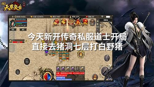 今天新开传奇私服道士开局 直接去猪洞七层打白野猪
