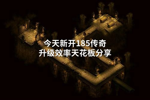 今天新开185传奇升级效率天花板分享