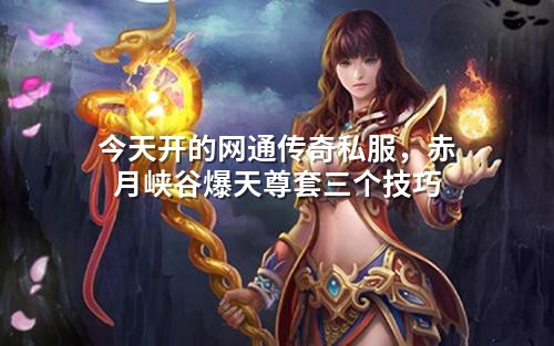 今天开的网通传奇私服,赤月峡谷爆天尊套三个技巧