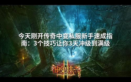 今天刚开传奇中变私服新手速成指南:3个技巧让你3天冲级到满级