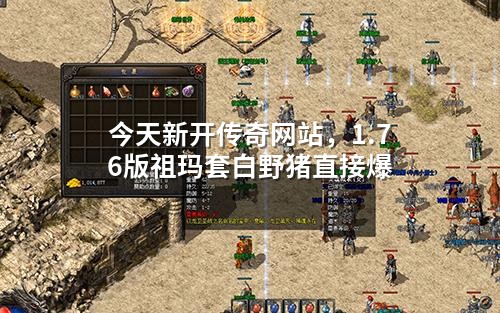 今天新开传奇网站,1.76版祖玛套白野猪直接爆