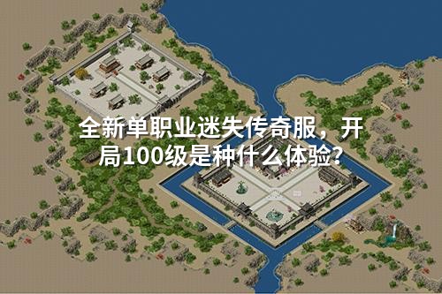 全新单职业迷失传奇服，开局100级是种什么体验？