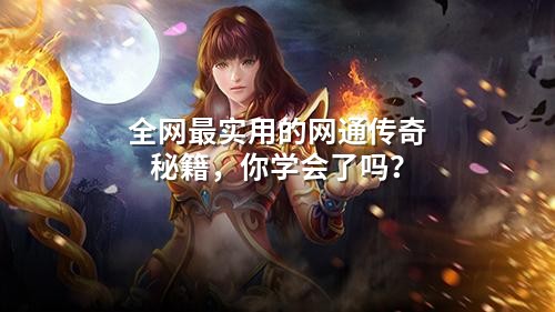 全网蕞实用的网通传奇秘籍,你学会了吗?