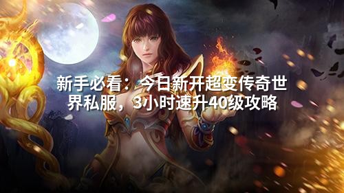 新手必看:今日新开超变传奇世界私服,3小时速升40级攻略